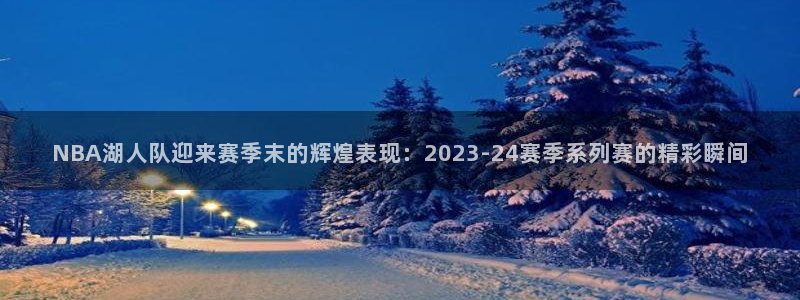 NBA湖人队迎来赛季末的辉煌表现：2023-24赛季系列赛的精彩瞬间